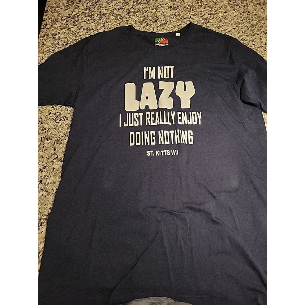 SKN "I am not lazy‎ I just really enjoy doing nothing" t-shirt 3xl Blk